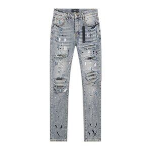 AMIRI Distressed Light Blue Jeans